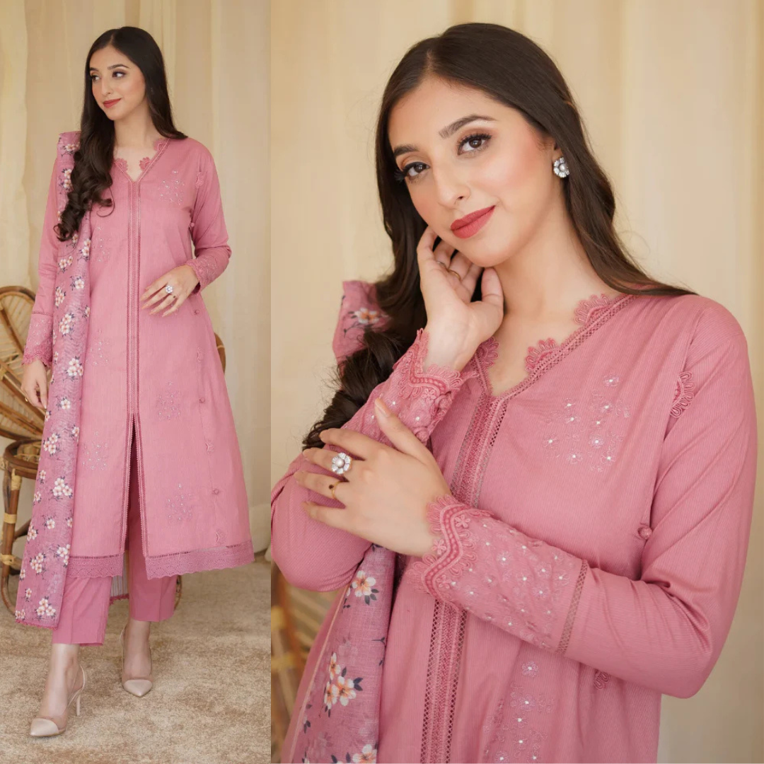 Embroidered 3 Piece Lawn Suit FCC-437
