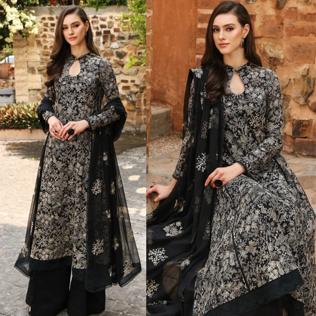 Bareeze Embroidered Lawn 3 Piece Suit jungle Bari