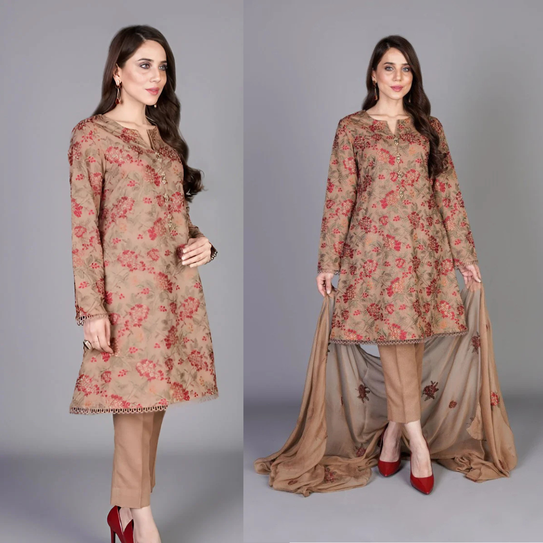 Bareeze Embroidered Lawn 3 Piece Suit BR-5026