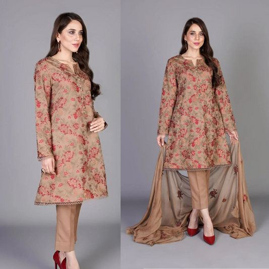 Bareeze Embroidered Lawn 3 Piece Suit BR-5026