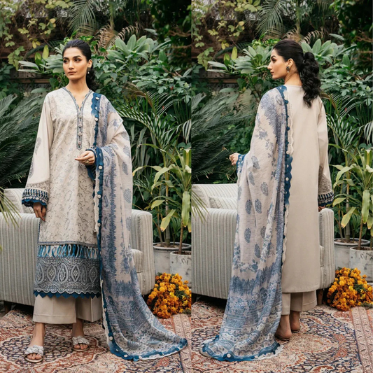 Ethnic Embroidered 3 Piece Lawn Suit ET-98