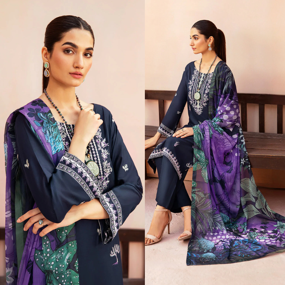 Sapphire Embroidered  Lawn 3 Piece Suit SP-D/16