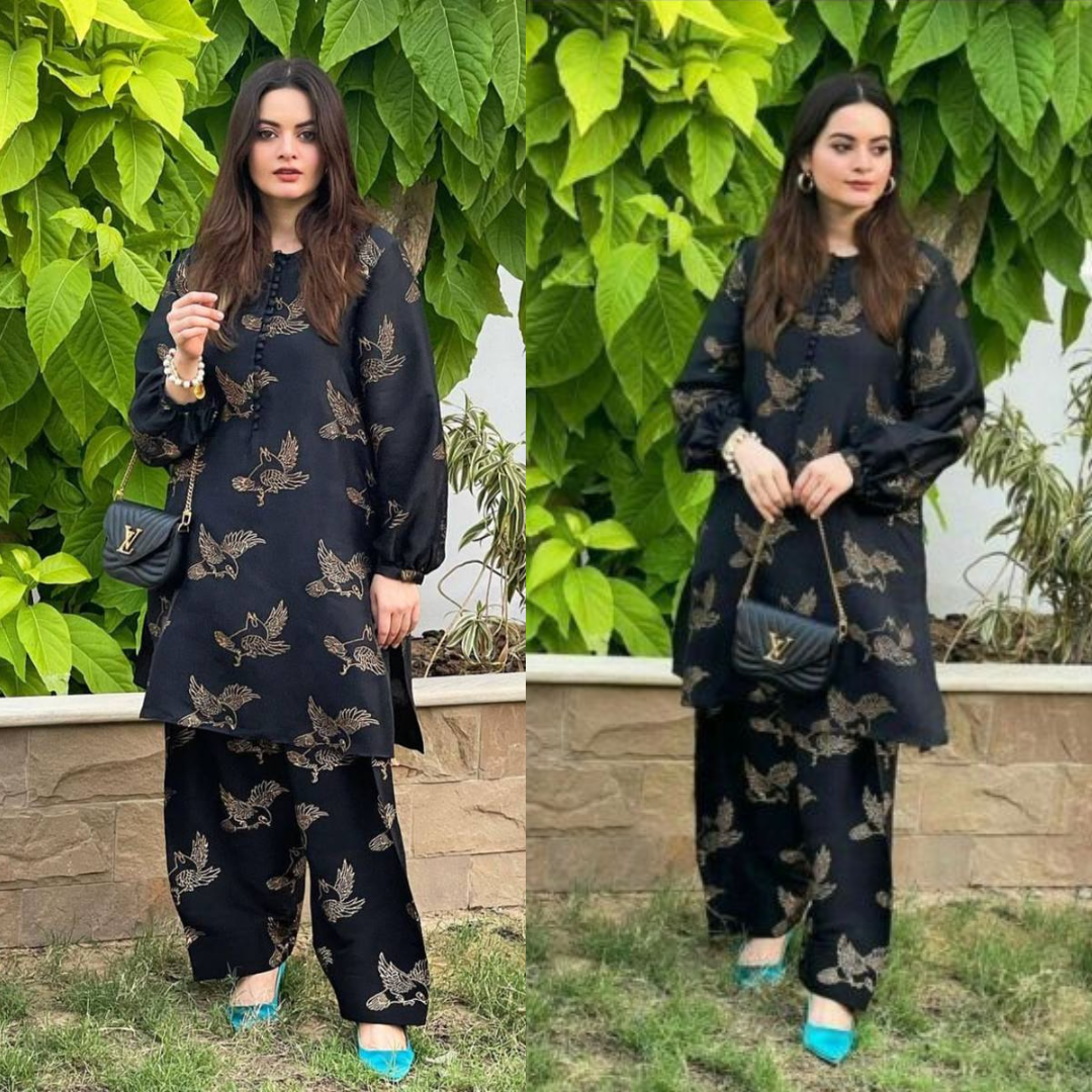 Printed Airjet Viscose Silk Two Piece FCC-1090