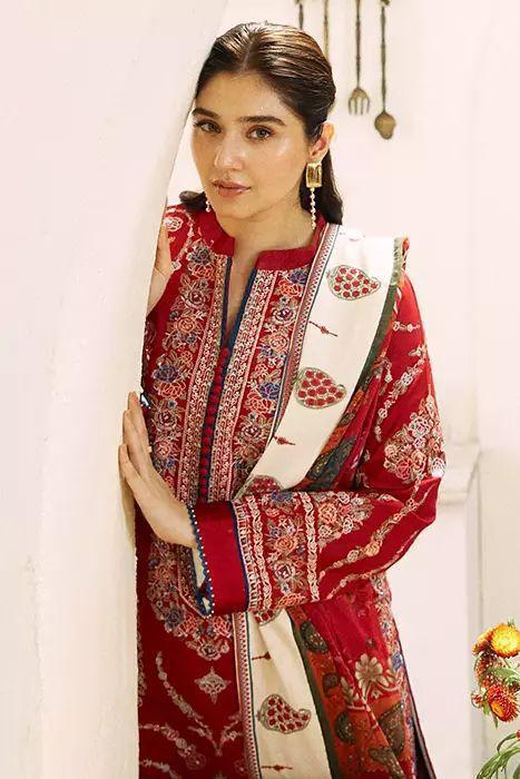 Zarashahjhan Embroidered Lawn 3 Piece Suit COCO-08