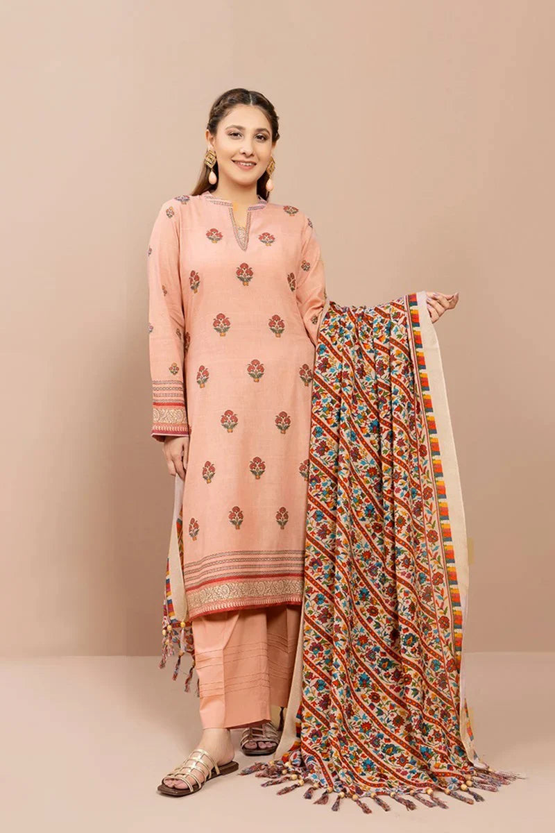 Kayseria Embroidered Dhanak 3 Piece SPW-842