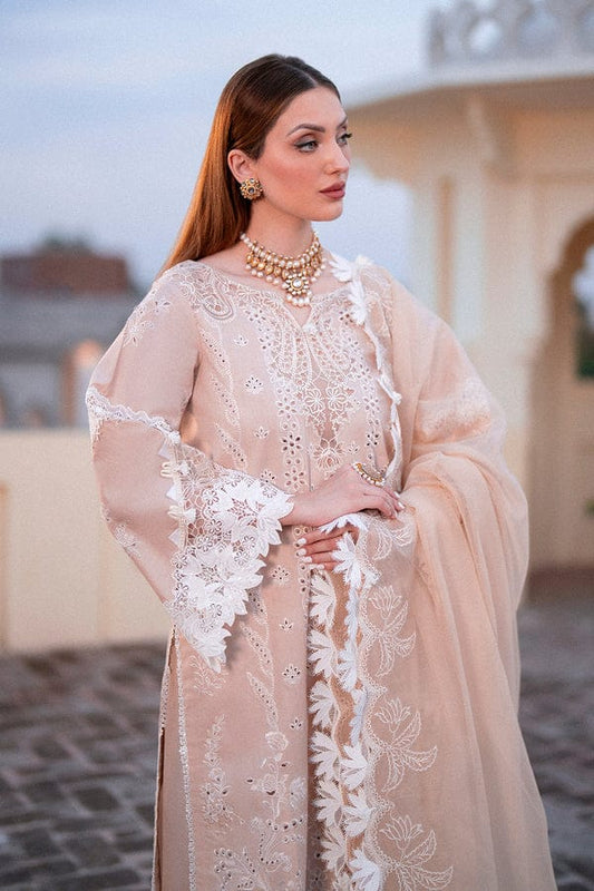 Zarpash Chikankari Embroidered Three Piece Dhanak - Zarpash-02