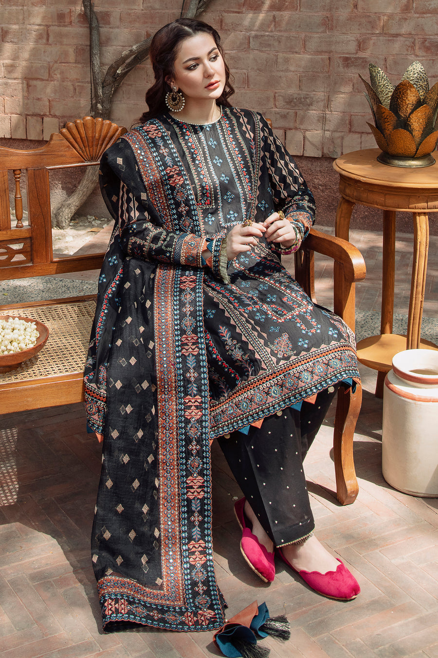 Jazmin Embroidered Dhanak 3 Piece Winter Collection JZ-01