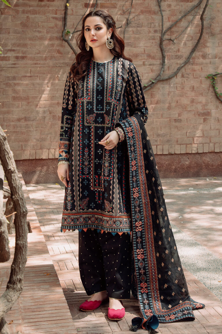 Jazmin Embroidered Dhanak 3 Piece Winter Collection JZ-01