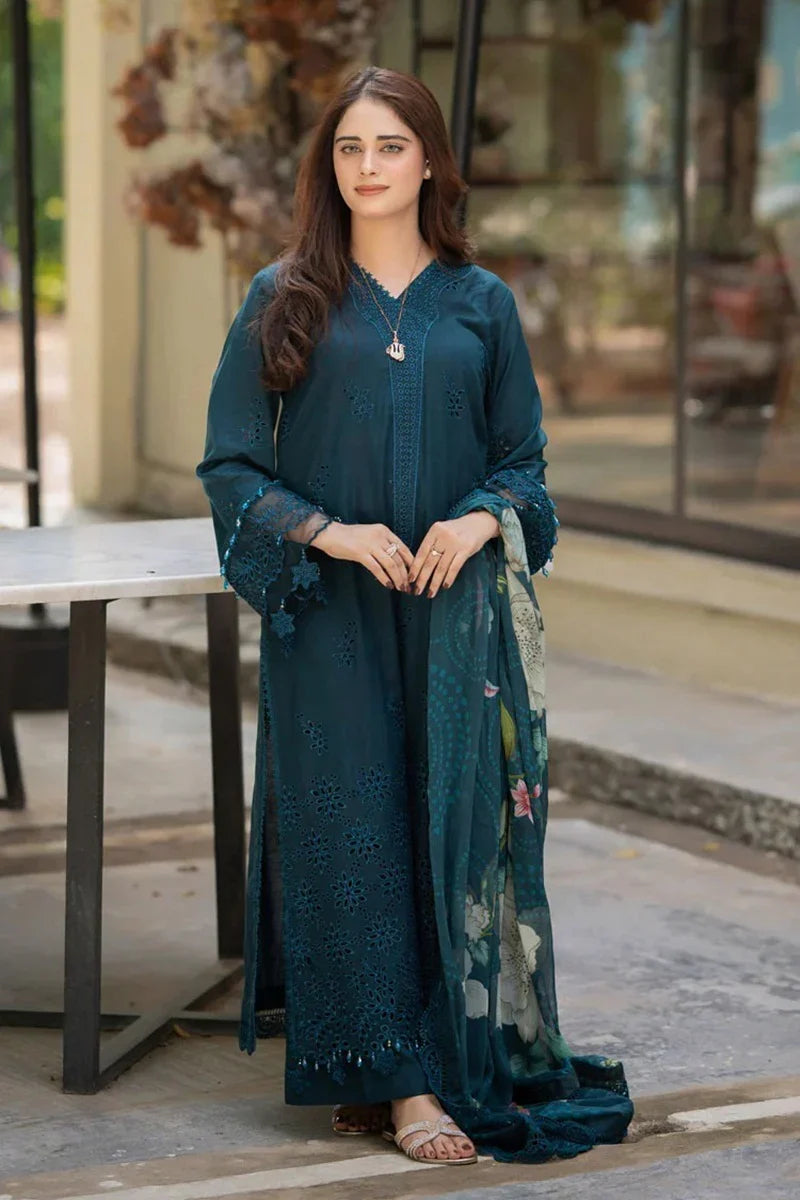 Zarashahjhan Embroidered Lawn 3 Piece Suit D/47