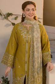 laam Embroidered Lemon Lawn 3 Piece Suit LAAM-44