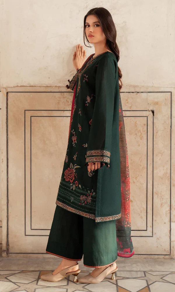 jazmin Embroidered Dhanak 3 Piece D-125